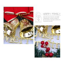 Load image into Gallery viewer, Christmas Decoration Wreath Garland Rattan Door Hanging, Red Flower, Double Clock, Chain, Gold, Double Bell Gift Pack, Poetry and Distant, Big Branch, Old Man, Big Branch, Snowman, Bulls, Swan, Lemon, Cotton