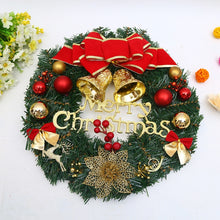 Load image into Gallery viewer, Christmas Decoration Wreath Garland Rattan Door Hanging, Red Flower, Double Clock, Chain, Gold, Double Bell Gift Pack, Poetry and Distant, Big Branch, Old Man, Big Branch, Snowman, Bulls, Swan, Lemon, Cotton