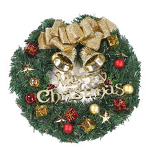 Load image into Gallery viewer, Christmas Decoration Wreath Garland Rattan Door Hanging, Red Flower, Double Clock, Chain, Gold, Double Bell Gift Pack, Poetry and Distant, Big Branch, Old Man, Big Branch, Snowman, Bulls, Swan, Lemon, Cotton