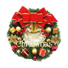 Load image into Gallery viewer, Christmas Decoration Wreath Garland Rattan Door Hanging, Red Flower, Double Clock, Chain, Gold, Double Bell Gift Pack, Poetry and Distant, Big Branch, Old Man, Big Branch, Snowman, Bulls, Swan, Lemon, Cotton