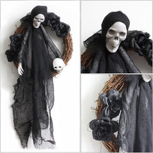 Load image into Gallery viewer, Halloween Ghost Door Hanging Horror Party Hanging Ornaments Haunted House Decoration, White Ghost, Black Ghost