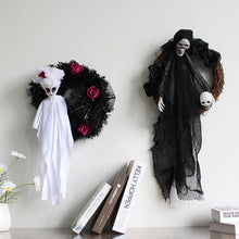 Load image into Gallery viewer, Halloween Ghost Door Hanging Horror Party Hanging Ornaments Haunted House Decoration, White Ghost, Black Ghost