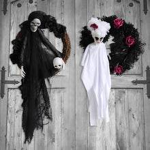 Load image into Gallery viewer, Halloween Ghost Door Hanging Horror Party Hanging Ornaments Haunted House Decoration, White Ghost, Black Ghost