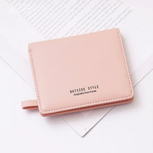 Load image into Gallery viewer, BATSIOE Short Type Ladies Wallet Small Fresh Two-Fold Student Bag Simple Multi-Card Coin Purse, Black, Blue, Pink, Gray, Green, Lotus Pink