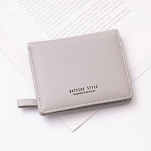 Load image into Gallery viewer, BATSIOE Short Type Ladies Wallet Small Fresh Two-Fold Student Bag Simple Multi-Card Coin Purse, Black, Blue, Pink, Gray, Green, Lotus Pink