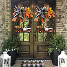Load image into Gallery viewer, Christmas Ornament Wreath Garland Door Hanger, Orange, White