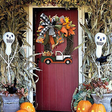 Load image into Gallery viewer, Christmas Ornament Wreath Garland Door Hanger, Orange, White