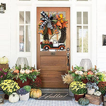 Load image into Gallery viewer, Christmas Ornament Wreath Garland Door Hanger, Orange, White