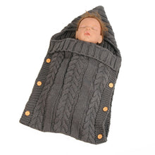 Load image into Gallery viewer, Zzsd0002 Autumn / Winter Baby Knitted Woolen Button Sleeping Bag Photography Blanket Stroller Sleeping Bag, Zzsd0002 Big Red, Zzsd0002 Dark Gray, Zzsd0002 Black, Zzsd0002 Beige, Zzsd0002 Sapphire, Zzsd0002 Cream White