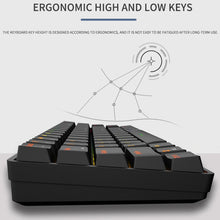 Load image into Gallery viewer, LEAVEN K28 61 Keys Gaming Office Computer RGB Wireless Bluetooth + Wired Dual Mode Mechanical Keyboard, Cabel Length:1.5m, Green Axis (Black), Green Axis (White), Green Axis (Blue), Green Axis (Pink), Red Axis (Black), Red Axis (White), Red Axis (Blue)...