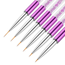 Load image into Gallery viewer, Nail Art Drawing Pen Purple Drill Rod Color Painting Flower Stripe Nail Brush With Pen Cover, Specification: 5mm, 20mm, 15mm, 11mm, 9mm, 7mm, 5mm