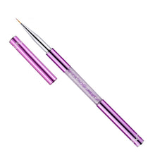 Load image into Gallery viewer, Nail Art Drawing Pen Purple Drill Rod Color Painting Flower Stripe Nail Brush With Pen Cover, Specification: 5mm, 20mm, 15mm, 11mm, 9mm, 7mm, 5mm