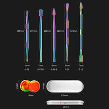 Load image into Gallery viewer, Nail Art Tool Set Smoke Cream Spoon Stainless Steel Steel Push Smoke Oil Spoon, 5 In 1 Silver, 6 In 1 Silver, 5 In 1 Color Titanium, 6 In 1 Color Titanium