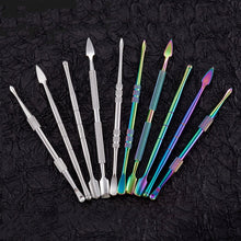 Load image into Gallery viewer, Nail Art Tool Set Smoke Cream Spoon Stainless Steel Steel Push Smoke Oil Spoon, 5 In 1 Silver, 6 In 1 Silver, 5 In 1 Color Titanium, 6 In 1 Color Titanium