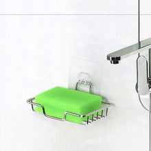 Load image into Gallery viewer, Stainless Steel Wall-Mounted Bathroom Soap Storage Rack, Style: Single Layer With Sticker, Single Layer With Sticker, Single Layer Curved With Sticker