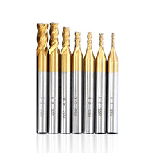 Load image into Gallery viewer, High-Speed Steel And Aluminum End Face Milling Cutter With Straight Shank Titanium-Plated Milling Cutter, 7 PCS/Set, 10 PCS/Set, 11 PCS/Set