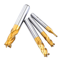 Load image into Gallery viewer, High-Speed Steel And Aluminum End Face Milling Cutter With Straight Shank Titanium-Plated Milling Cutter, 7 PCS/Set, 10 PCS/Set, 11 PCS/Set