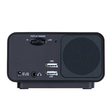Load image into Gallery viewer, LED Digital Bedroom Alarm Clock With USB Charging Port Clock Radio Temperature Electronic Platform Clock, US Plug, EU Plug, UK Plug