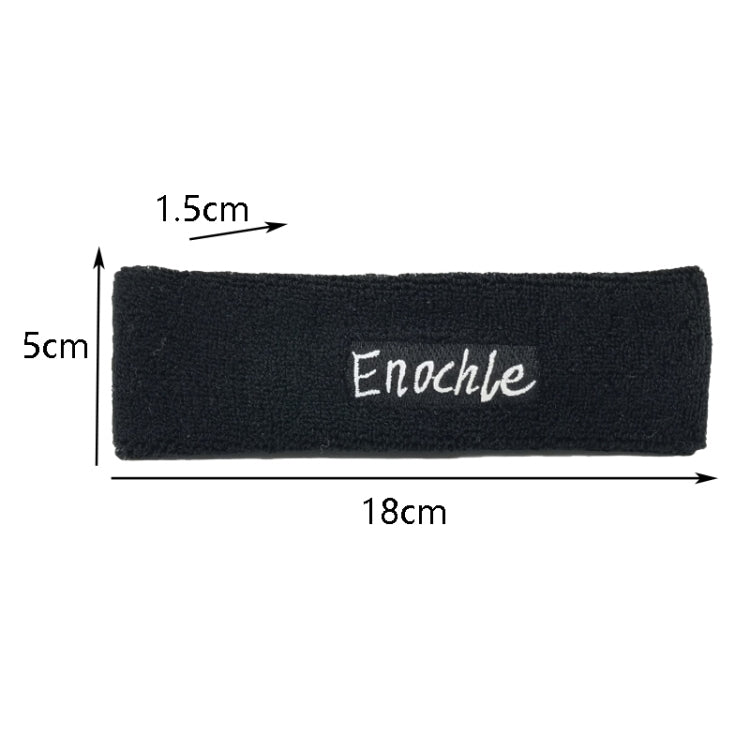 Enochle Sports Sweat-Absorbent Headband Combed Cotton Knitted Sweatband