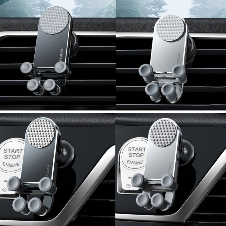 Oatsbasf Car Gravity Metal Bracket Scalable and Stable Mobile Phone Bracket Folding Screen Mobile Phone Exclusive Car Bracket, Folding Screen Outlet Black, Folding Screen Outlet Silver, Folding Screen Paste Black