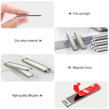Load image into Gallery viewer, Oatsbasf 03654 Mini Mobile Phone Holder Back Sticker Portable Folding Desktop Multifunctional Magnetic Stand, 03654 Grey, 03654 Gold