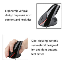 Load image into Gallery viewer, JSY-12 5 Keys USB Wired Vertical Mouse Ergonomic Wrist Brace Optical Mouse, Purple, Blue, Black, Silver Gray