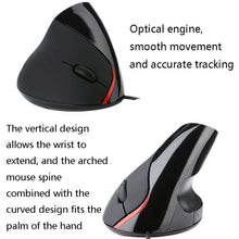Load image into Gallery viewer, JSY-12 5 Keys USB Wired Vertical Mouse Ergonomic Wrist Brace Optical Mouse, Purple, Blue, Black, Silver Gray
