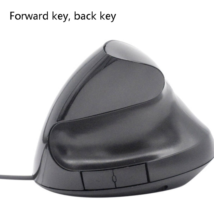 JSY-12 5 Keys USB Wired Vertical Mouse Ergonomic Wrist Brace Optical Mouse, Purple, Blue, Black, Silver Gray