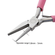 Load image into Gallery viewer, 5 Inch Mini Wire Winding Pliers Jewelry Pliers Semi-Recessed Semi-Round Nose Tool Pliers, 1-section