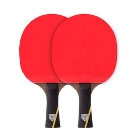 HUIESON Six Star 5-Layer Chicken Wing Tip + 2 Layer Carbon Double Side Continuous Table Tennis Racket, A Pair