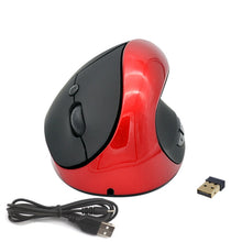 Load image into Gallery viewer, JSY-03 6 Keys Wireless Vertical Charging Mouse Ergonomic Vertical Optical Mouse, White, Red, Purple, Blue, Black, Silver Gray