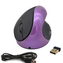 Load image into Gallery viewer, JSY-03 6 Keys Wireless Vertical Charging Mouse Ergonomic Vertical Optical Mouse, White, Red, Purple, Blue, Black, Silver Gray