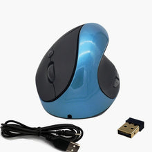 Load image into Gallery viewer, JSY-03 6 Keys Wireless Vertical Charging Mouse Ergonomic Vertical Optical Mouse, White, Red, Purple, Blue, Black, Silver Gray