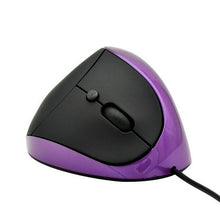 Load image into Gallery viewer, JSY-05 6 Keys Wired Vertical Mouse Ergonomics Brace Optical Mouse, White, Red, Purple, Blue, Black, Silver Gray