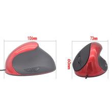 Load image into Gallery viewer, JSY-05 6 Keys Wired Vertical Mouse Ergonomics Brace Optical Mouse, White, Red, Purple, Blue, Black, Silver Gray