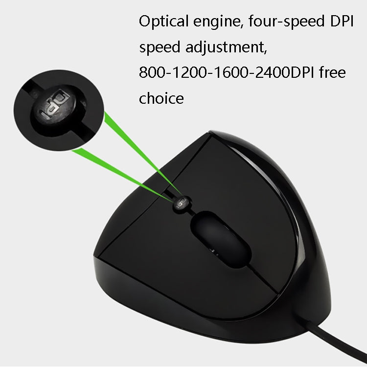 JSY-05 6 Keys Wired Vertical Mouse Ergonomics Brace Optical Mouse, White, Red, Purple, Blue, Black, Silver Gray