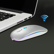Load image into Gallery viewer, Y20 4 Keys Colorful Glow Charging Mute Mouse Notebook Game Wireless Mouse, 2.4G Version (Black), 2.4G Version (Blue), 2.4G Version (Green), 2.4G Version (Silver), 2.4G Version (White), 2.4G Version (Pink), 2.4G Version (Gold), Bluetooth Version (Black)...