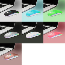 Load image into Gallery viewer, Y20 4 Keys Colorful Glow Charging Mute Mouse Notebook Game Wireless Mouse, 2.4G Version (Black), 2.4G Version (Blue), 2.4G Version (Green), 2.4G Version (Silver), 2.4G Version (White), 2.4G Version (Pink), 2.4G Version (Gold), Bluetooth Version (Black)...