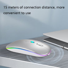 Load image into Gallery viewer, Y20 4 Keys Colorful Glow Charging Mute Mouse Notebook Game Wireless Mouse, 2.4G Version (Black), 2.4G Version (Blue), 2.4G Version (Green), 2.4G Version (Silver), 2.4G Version (White), 2.4G Version (Pink), 2.4G Version (Gold), Bluetooth Version (Black)...