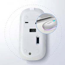 Load image into Gallery viewer, Y20 4 Keys Colorful Glow Charging Mute Mouse Notebook Game Wireless Mouse, 2.4G Version (Black), 2.4G Version (Blue), 2.4G Version (Green), 2.4G Version (Silver), 2.4G Version (White), 2.4G Version (Pink), 2.4G Version (Gold), Bluetooth Version (Black)...