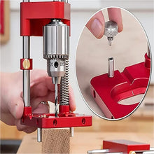 Load image into Gallery viewer, Accurate Positioning Belt Drilling Wood Drill Woodworking Locator Accessories Tool,Style:, Plastic (Red), Metal  (Red), Plastic  (Black), Metal (Black)