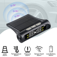 Load image into Gallery viewer, T1 Vehicle-mounted Solar Wireless Tire Pressure Monitoring System General-purpose Vehicle Tire Pressure Thermometer, T1