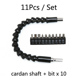 Electric Drill Universal Coupling Sleeve Bit Set Multifunctional Flexible Shaft Electric Drill Accessory Set, Style: 20 PCS / Set, 11 PCS / Set