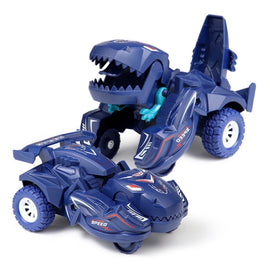 2 PCS Dinosaur Deformation Car Children Inertial Sliding Car Model Toy
