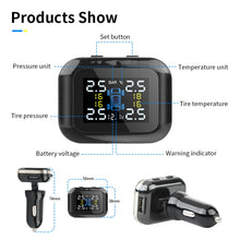 Load image into Gallery viewer, Q3 Mini Cigarette Lighter Car Wireless Tire Pressure Monitoring System TPMS Car Temperature Voltage Tire, Car Temperature Voltage Tire