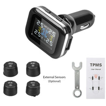 Load image into Gallery viewer, Q3 Mini Cigarette Lighter Car Wireless Tire Pressure Monitoring System TPMS Car Temperature Voltage Tire, Car Temperature Voltage Tire