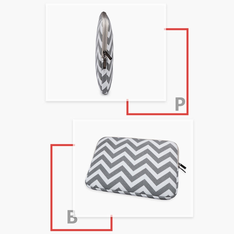 LiSEN LS-525 Wavy Pattern Notebook Liner Bag, 10 inches, 11.6 inches, 12 inches, 13 inches, 14 inches, 15 inches