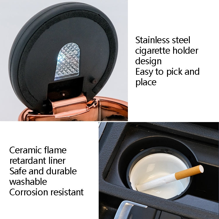 Car Ashtray Mini With Lamp And Cover Car Ashtray