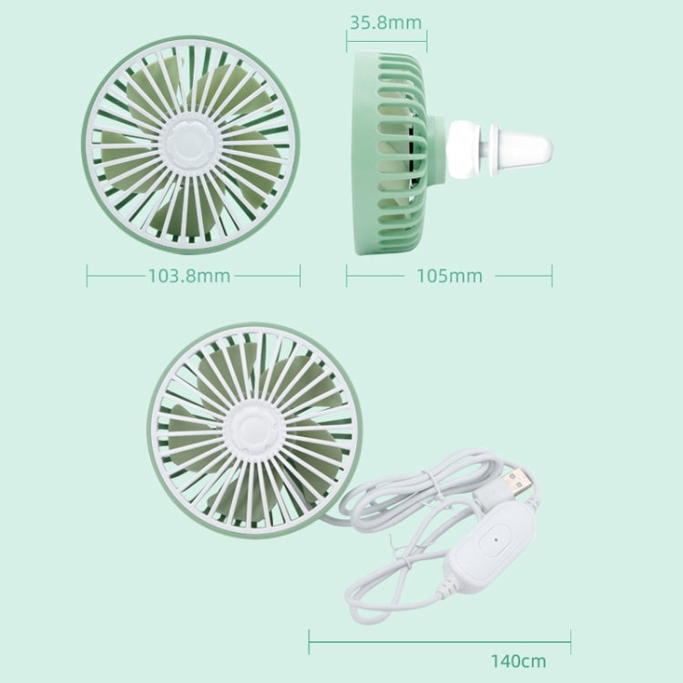 Car USB Air Mouth Balm Fan with Colored Breathing Light