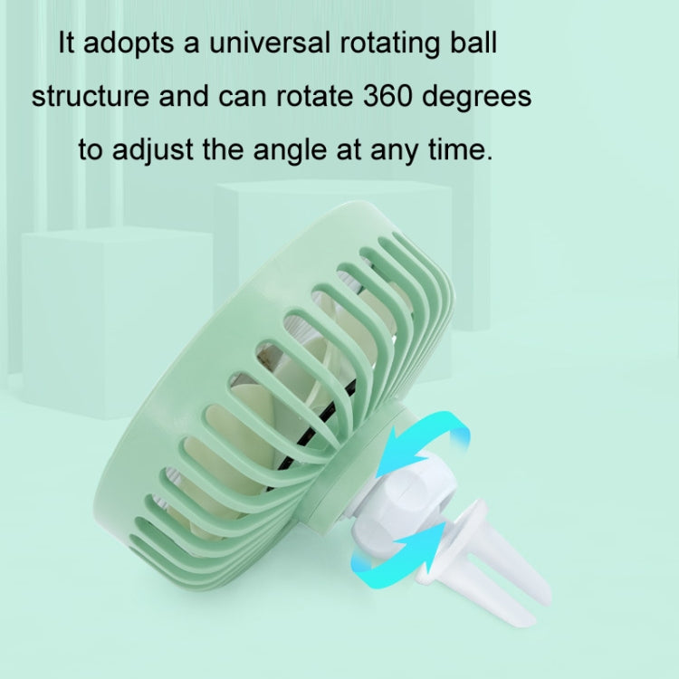 Car USB Air Mouth Balm Fan with Colored Breathing Light